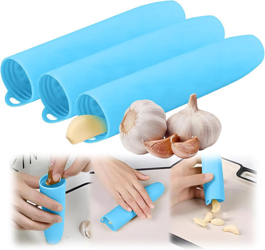 Garlic Peeler; Peel Garlic with Silicone Tube Roller; Garlic Roller Peeling Tube (Green)