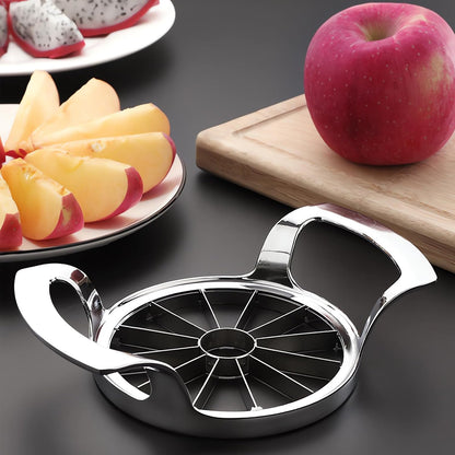 Stainless Steel Apple Slicer 12 Slices - Large Apple Corer Remover with Cleaning Brush, Thin Fruit Slicer Wedger for Home Kitchen, Baking & Snacking
