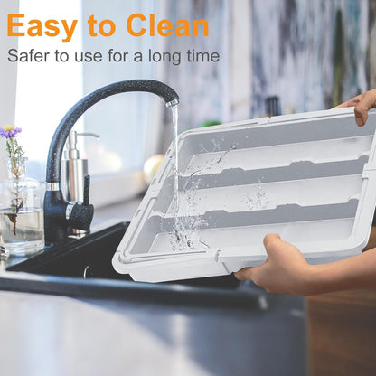 Large Utensil Drawer Organizer for Kitchen, Expandable Silverware Organizer Utensil Holder, Cutlery and Flatware Cooking Tray, Kitchen Drawer Organizers and Storage with Removable Knife Block, Black