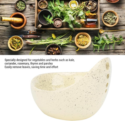 2PCS Resin Herb Stripper Bowl, Handmade Herb Peeling Bowl with Multi Size Holes, Kitchen Herb Leaf Stripping Tool for Separating Leaves and Stems, 2.6x2.4x2.1in
