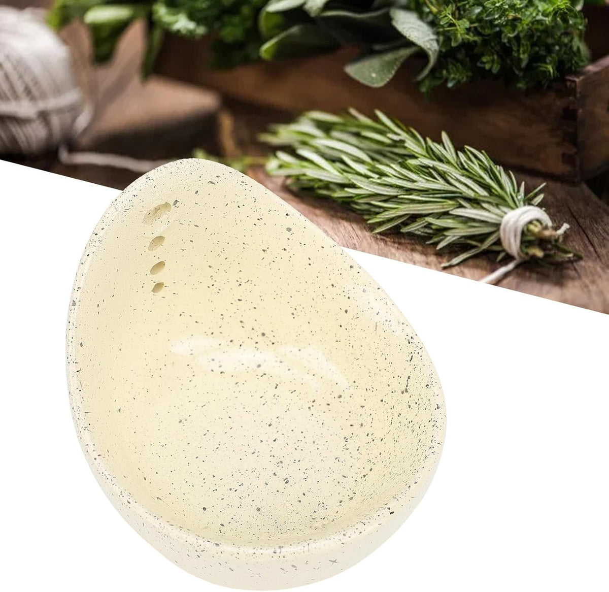 2PCS Resin Herb Stripper Bowl, Handmade Herb Peeling Bowl with Multi Size Holes, Kitchen Herb Leaf Stripping Tool for Separating Leaves and Stems, 2.6x2.4x2.1in