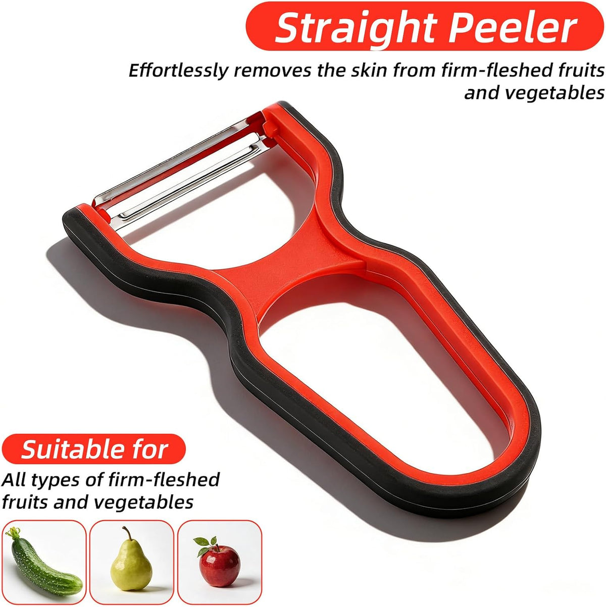 3 Pcs Peeler Set, Straight, Serrated, Julienne Peelers