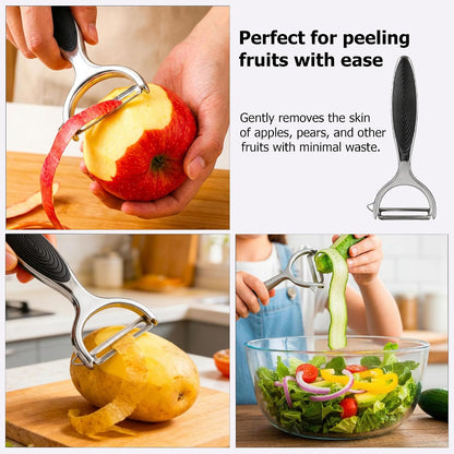 Heavy Duty Kitchen Shears Set - Ultra Sharp All Purpose Stainless Steel Kitchen Scissors for Meat, Chicken Bone, Fish, Herbs, Pizza + Metal Vegetable Peeler & Sheath, Dishwasher Safe