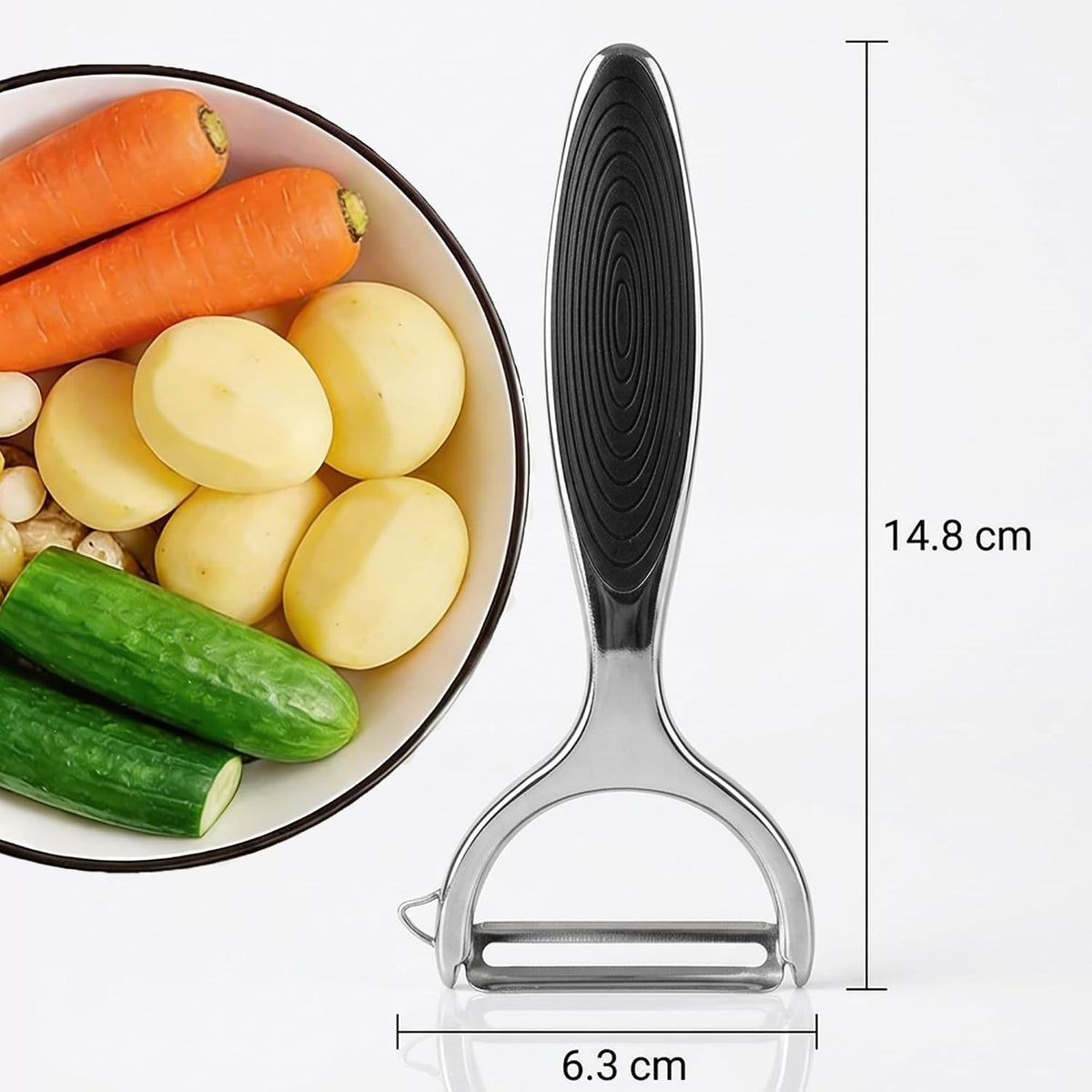 Heavy Duty Kitchen Shears Set - Ultra Sharp All Purpose Stainless Steel Kitchen Scissors for Meat, Chicken Bone, Fish, Herbs, Pizza + Metal Vegetable Peeler & Sheath, Dishwasher Safe