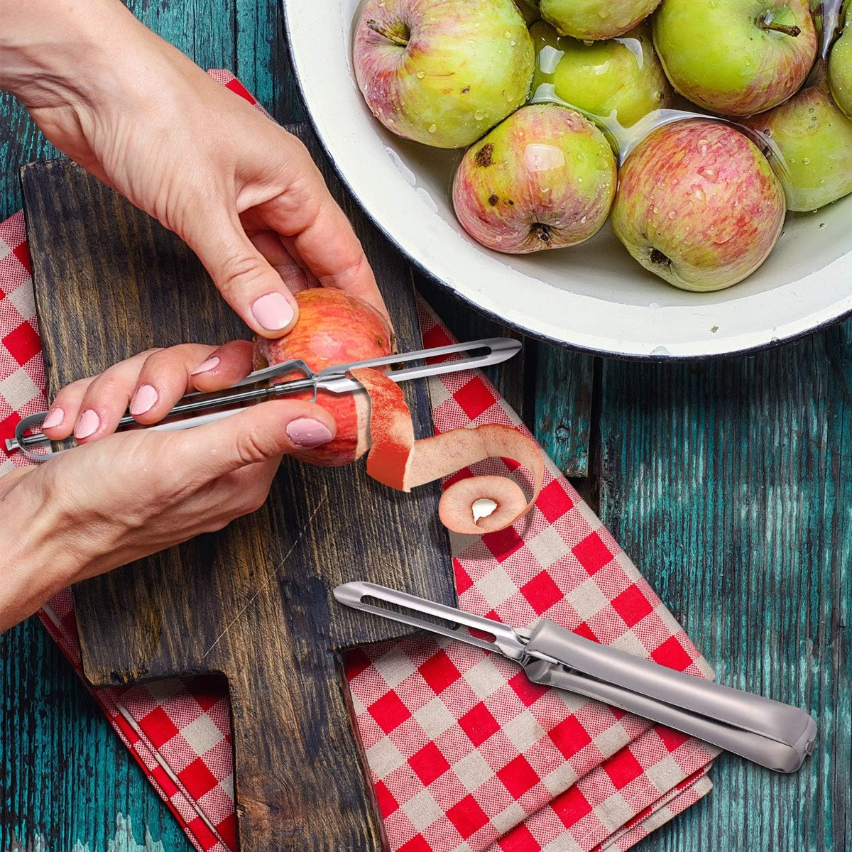 5 Pcs Potato Peeler Vegetable Stainless Steel Rotary Peeling Tools
