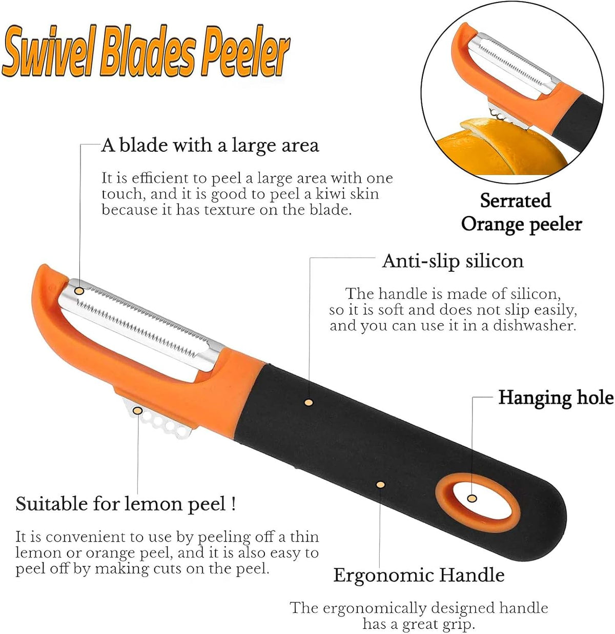 Vegetable Peeler Anti-slip handle Stainless Steel for Potato Apple
