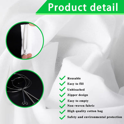 Ultra Fine Mesh Strainer with Stainless Steel Handle, Reusable Food Grade Juice Strainer, Cheesecloth Strainer with Zipper for Nut Milk, Coffee, Butter, Juices and Cheese (Small Size)