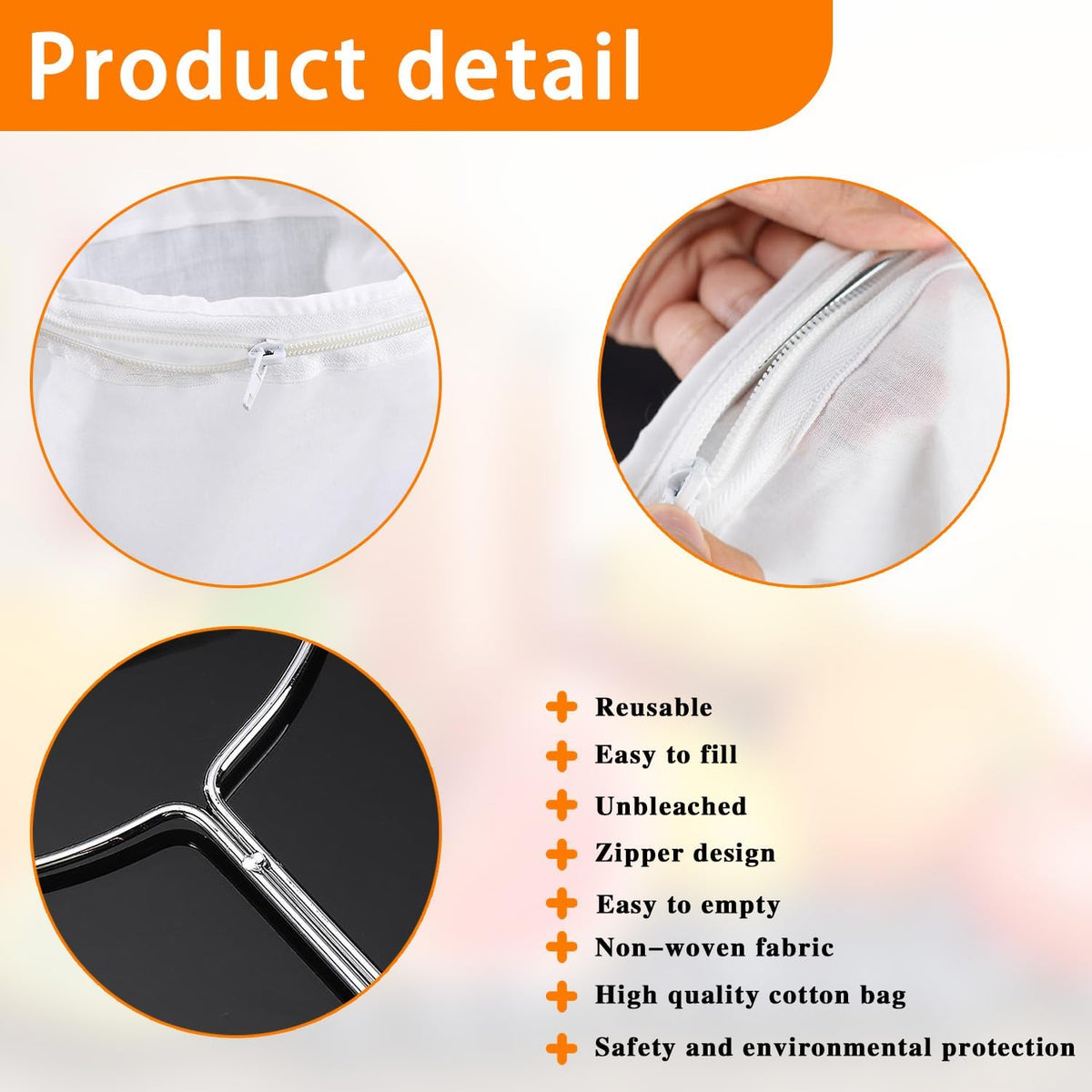 Ultra Fine Mesh Strainer with Stainless Steel Handle, Reusable Food Grade Juice Strainer, Cheesecloth Strainer with Zipper for Nut Milk, Coffee, Butter, Juices and Cheese (Small Size)