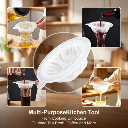 1 Piece 200 Mesh Strainer 75 Micron Filter for 5 Inch Funnel | Funnel Fine Filter for Cooking Oil Milk Juice Wine Cheese Whey Grease Coffee