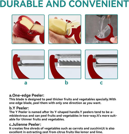 3-in-1 Electric Peeler | Auto Blade for Fruits/Vegetables