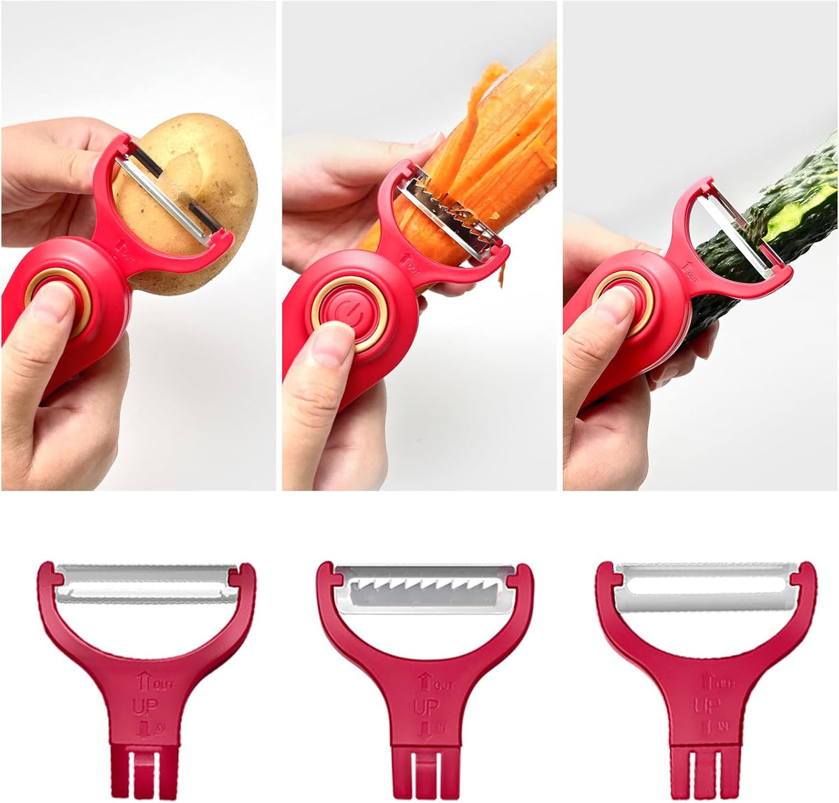 3-in-1 Electric Peeler | Auto Blade for Fruits/Vegetables