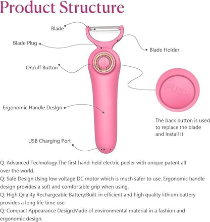 3-in-1 Electric Peeler | Auto Blade for Fruits/Vegetables