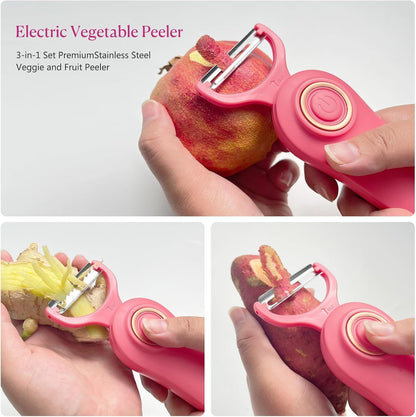 3-in-1 Electric Peeler | Auto Blade for Fruits/Vegetables