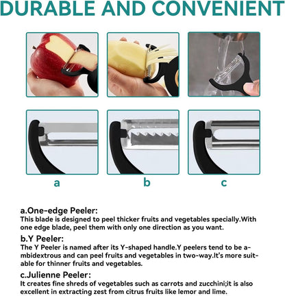 3-in-1 Electric Peeler | Auto Blade for Fruits/Vegetables