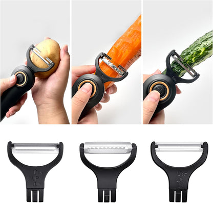 3-in-1 Electric Peeler | Auto Blade for Fruits/Vegetables