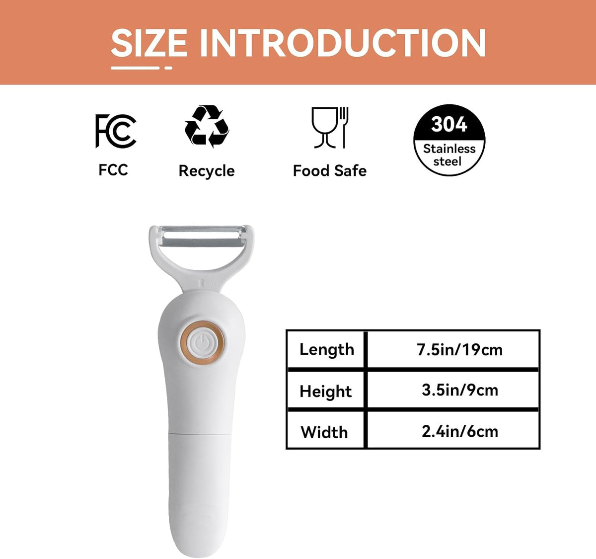 3-in-1 Electric Peeler | Auto Blade for Fruits/Vegetables