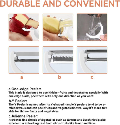 3-in-1 Electric Peeler | Auto Blade for Fruits/Vegetables