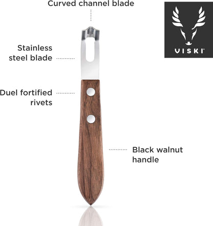 Citrus and Cheese Grater, Stainless Steel Rasp Grater Zester with Acacia Wood Handle for Lemons, Oranges, Nutmeg & Cheese, Elegant Kitchenware for Cocktails, Cooking, & Bartender Gifts, Set of 1