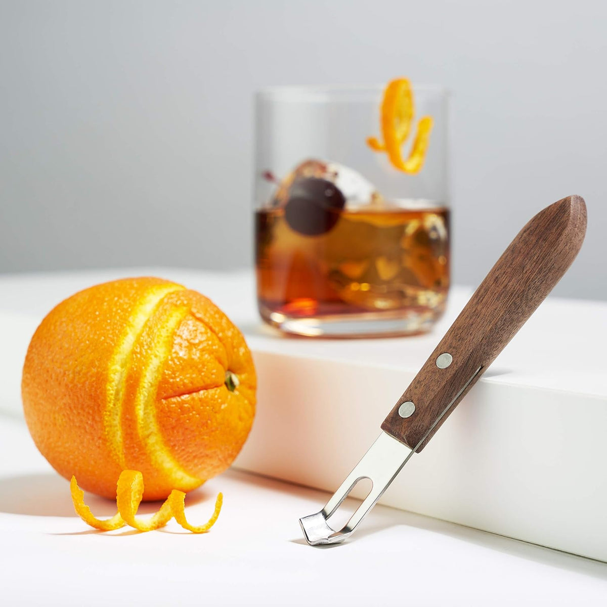 Citrus and Cheese Grater, Stainless Steel Rasp Grater Zester with Acacia Wood Handle for Lemons, Oranges, Nutmeg & Cheese, Elegant Kitchenware for Cocktails, Cooking, & Bartender Gifts, Set of 1