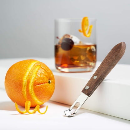 Citrus and Cheese Grater, Stainless Steel Rasp Grater Zester with Acacia Wood Handle for Lemons, Oranges, Nutmeg & Cheese, Elegant Kitchenware for Cocktails, Cooking, & Bartender Gifts, Set of 1