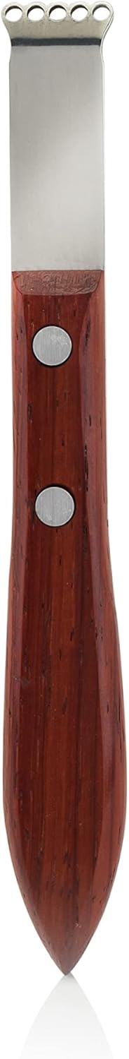 Citrus and Cheese Grater, Stainless Steel Rasp Grater Zester with Acacia Wood Handle for Lemons, Oranges, Nutmeg & Cheese, Elegant Kitchenware for Cocktails, Cooking, & Bartender Gifts, Set of 1