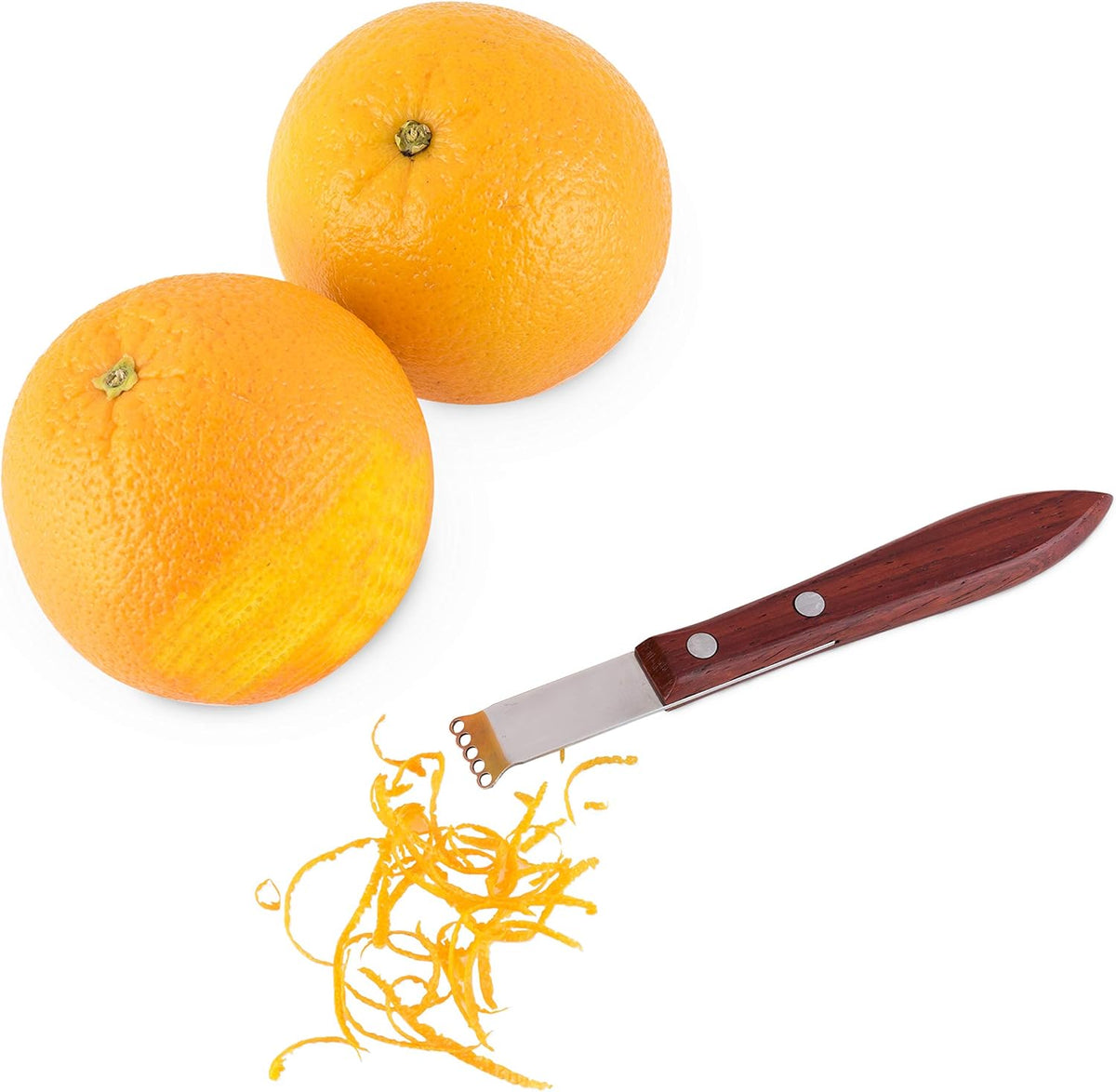 Citrus and Cheese Grater, Stainless Steel Rasp Grater Zester with Acacia Wood Handle for Lemons, Oranges, Nutmeg & Cheese, Elegant Kitchenware for Cocktails, Cooking, & Bartender Gifts, Set of 1
