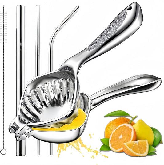 Lightweight Manual Citrus Juicer, Hand Press Lemon Lime Squeezer with Large Capacity, Easy Squeeze Professional Fruit Press