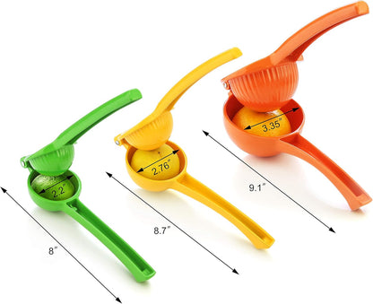 42856 Commercial-Grade Enameled Aluminum Lemon Squeezer, Heavy Duty Citrus Juicer Press, Yellow