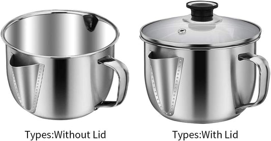 Fat Separator Cup for Gravy. 4-Cup Gravy Separator for Cooking Turkey Meat Beef Chicken. Stainless Steel Oil Strainer Kitchen Gadgets Grease Skimmer to Clarified Butter