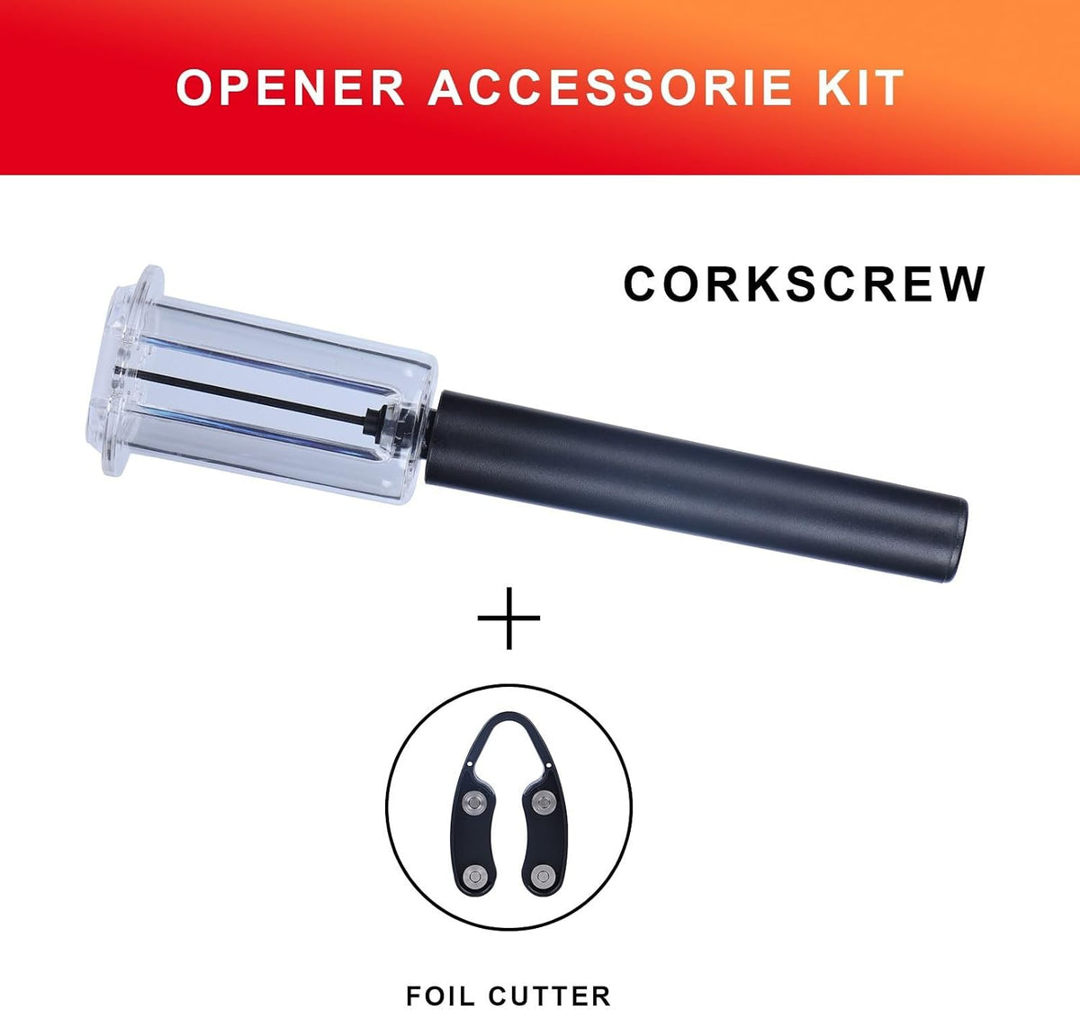 Air Pressure Pump Bottle Opener With Foil Cutter,Aerator Pourer,Vacuum Stopper(4PCS),Simple Cork Remover,Efficient Corkscrew Bottle Opener,Great For Wine Lovers,Perfect Wine Gift.