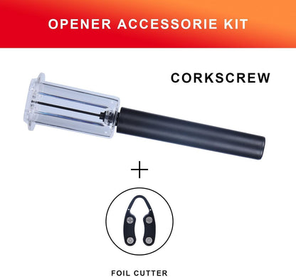 Air Pressure Pump Bottle Opener With Foil Cutter,Aerator Pourer,Vacuum Stopper(4PCS),Simple Cork Remover,Efficient Corkscrew Bottle Opener,Great For Wine Lovers,Perfect Wine Gift.