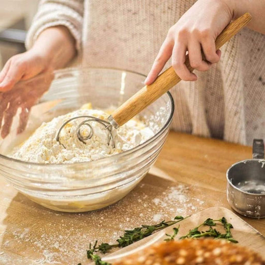 2 Pcs Danish Dough Whisk Large Stainless Steel