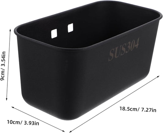 Stainless Steel Kitchen Sink Drainer Basket with Suction Cup Thickened Storage Rack