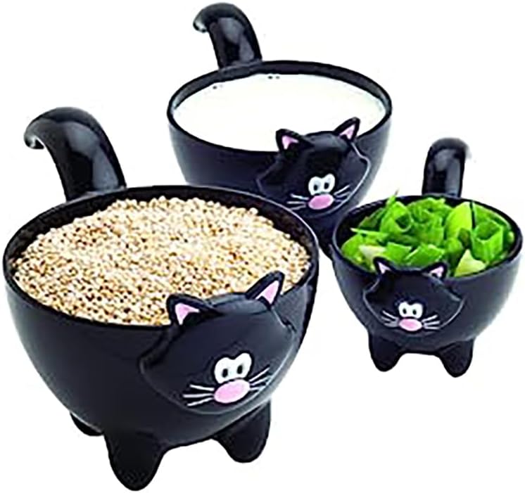 Joie Meow Cat Stackable Kitchen Measuring Cups Set, Colors May Vary
