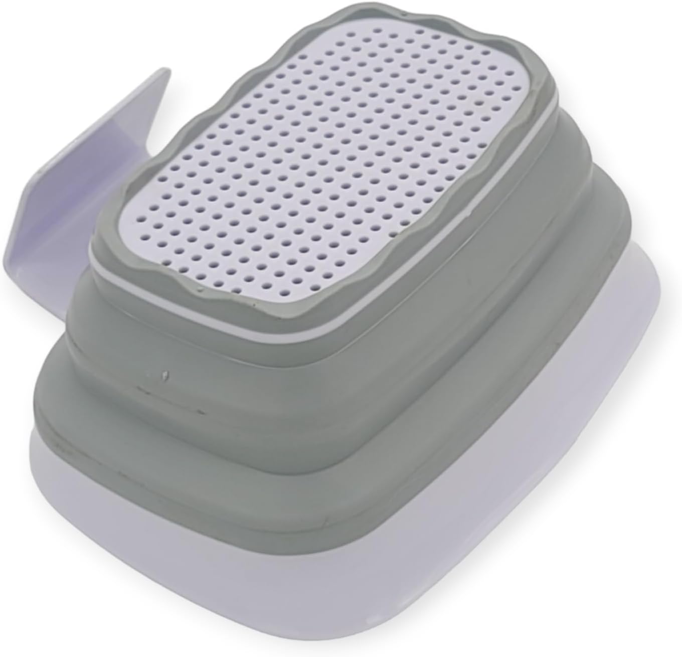 Handy Housewares Compact Collapsible Colander Strainer, 2 Quart Capacity, Quick-Draining with Non-Slip Base