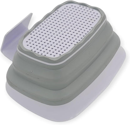 Handy Housewares Compact Collapsible Colander Strainer, 2 Quart Capacity, Quick-Draining with Non-Slip Base