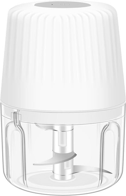 400ML Electric Garlic Chopper, 6 Blades Garlic Grinder Mini Vegetable Chopper, USB Portable Veggie Chopper, Onion Mincer, Food Processor for Ginger, Chili, Fruit, Meat