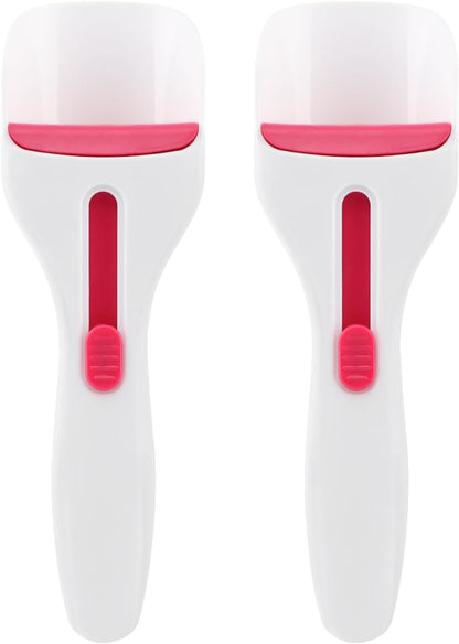 2pcs Cupcake Scoop Batter Dispenser Cupcake Batter Scoop Sliding Button Cake Cream Spatulas for Elegant Baking, Pastry(COLOR:white)