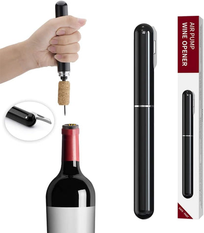 IPEROT Wine Bottle Opener, IPEROT Air Pressure Wine Corkscrew With Cutting Wine Bottle Foil Knife, Effortlessly Open Wine Bottles Without Damaging Corks, Easy-to-Use(Red)