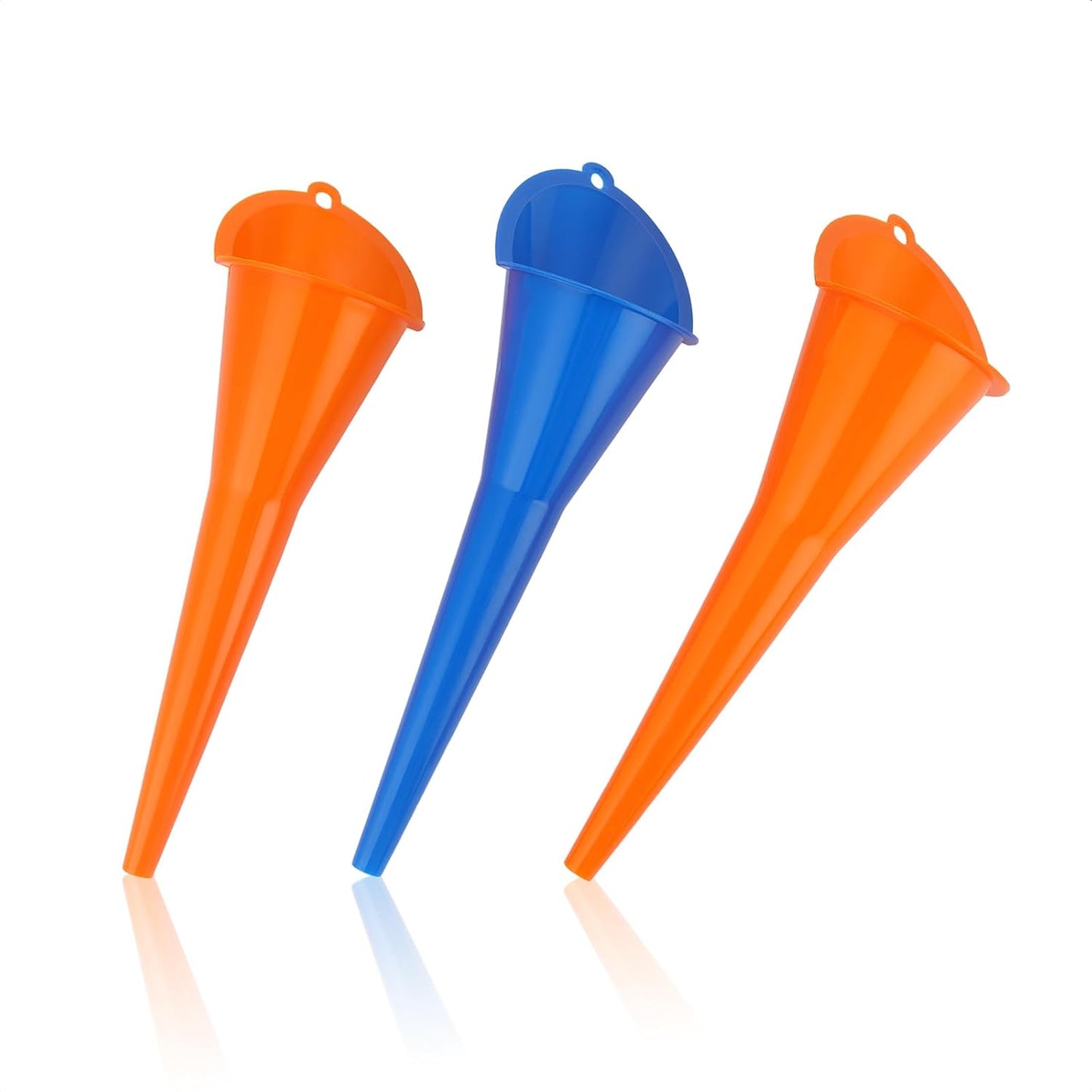 Oil Funnel 3-Pack, Multi Function Plastic Long Neck Oil Funnel - for All Automotive Oils Lubricants Engine Oils Water Diesel Fuel Kerosene