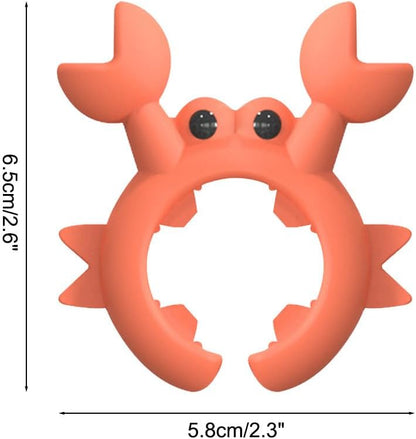 Creative Crab Shaped Spatula Rack, 4/6Pcs Crab Utensil Holder Silicone Anti Scalding Cooking Pot Clip for Kitchen Pot