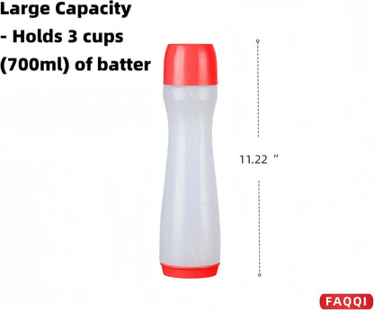 Premium Pancake Pen - Batter Squeeze Bottle for Perfect Pancake Designs | Easy-to-Clean Pancake Batter Dispenser with Drip-Free Valve | Ideal for Pancakes, Waffles, and Baking Needs Red