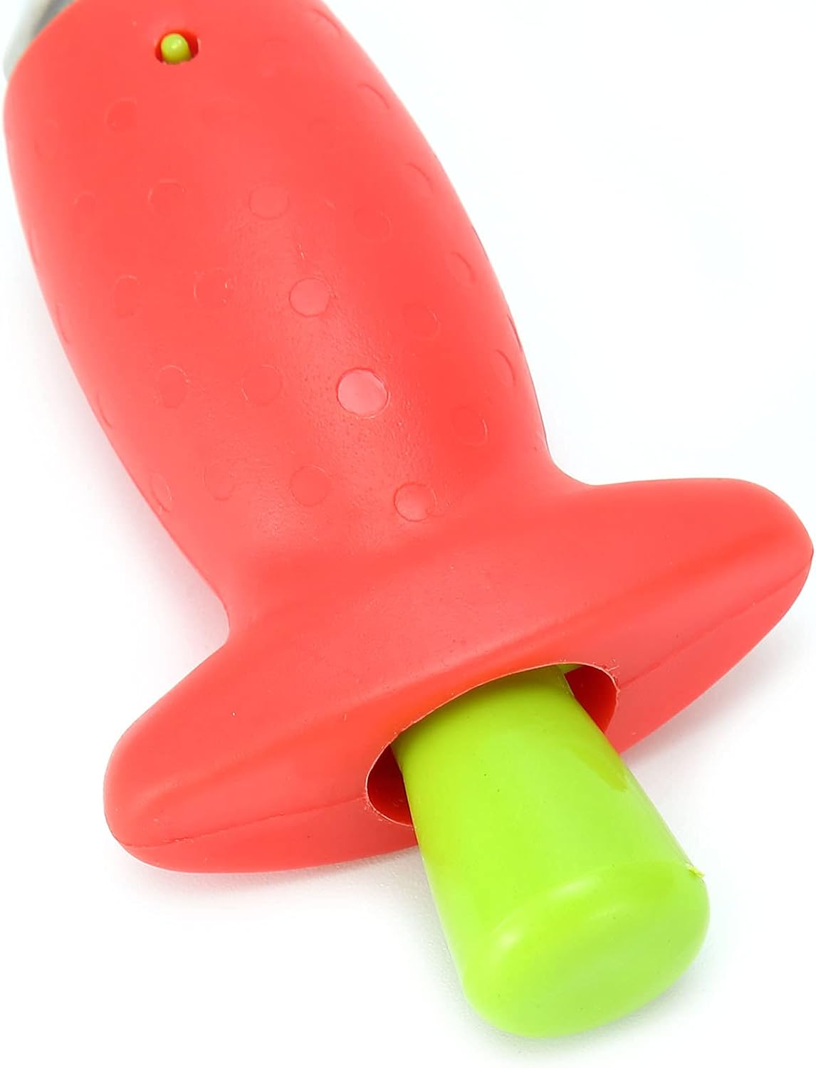 Plastic Strawberry Huller Fruit Veggie Pedicle Remover Core Digger Ergonomic -Saving Kitchen Tool for Canning Salad Baking Prep
