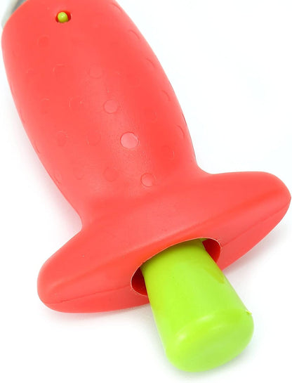 Plastic Strawberry Huller Fruit Veggie Pedicle Remover Core Digger Ergonomic -Saving Kitchen Tool for Canning Salad Baking Prep