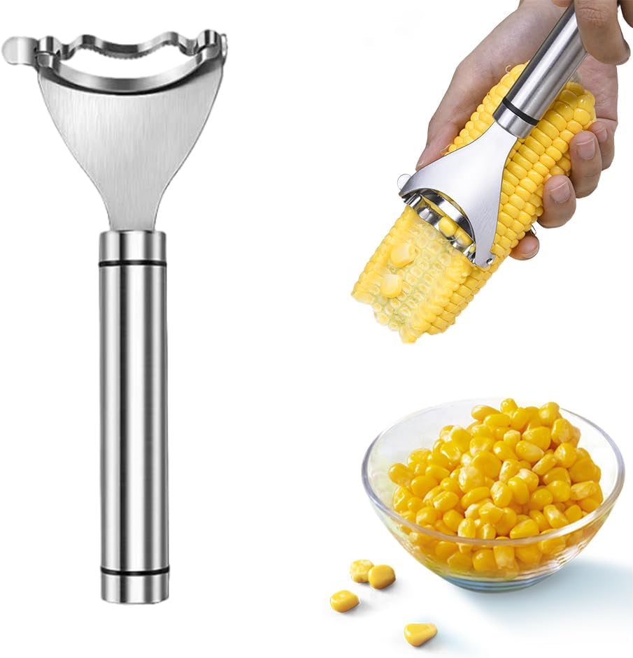 2026 Upgraded Corn Peeler, Stainless Steel Corn Cob Stripper Tool Corn Thresher from the Cob, Fast Corn Cob Separator (4 PCS)