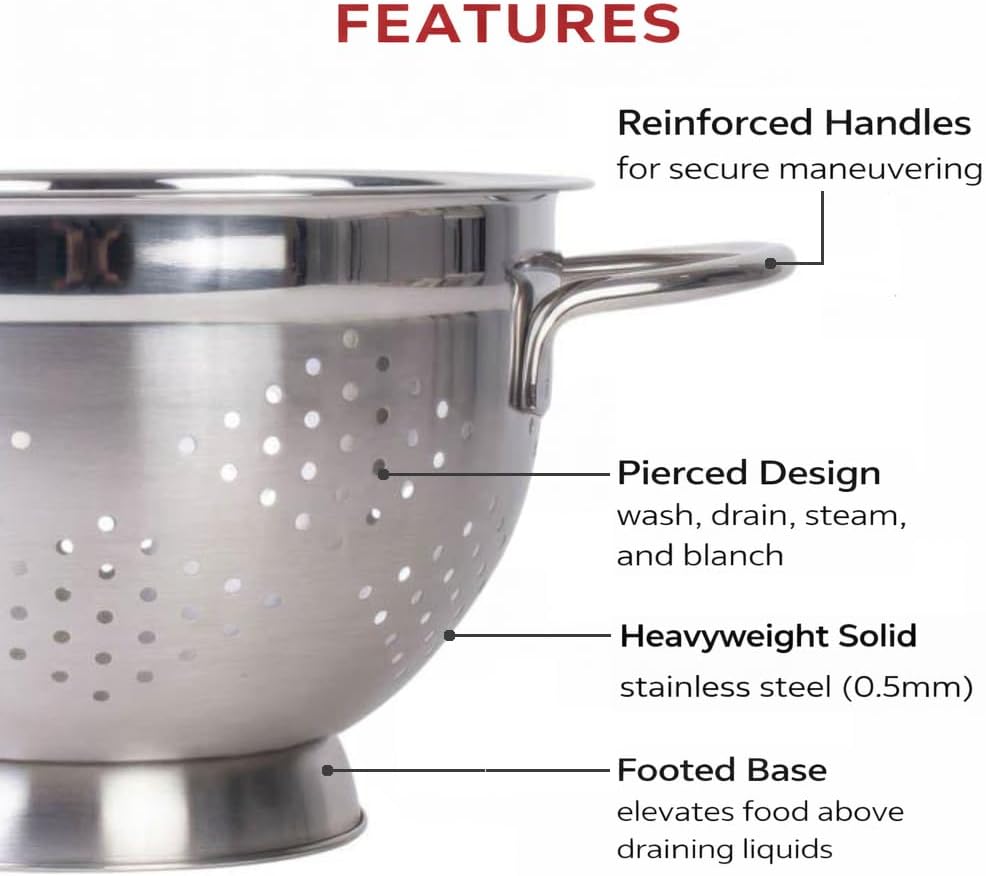 HIC Kitchen Rinse and Drain Colander Bowl, BPA Free