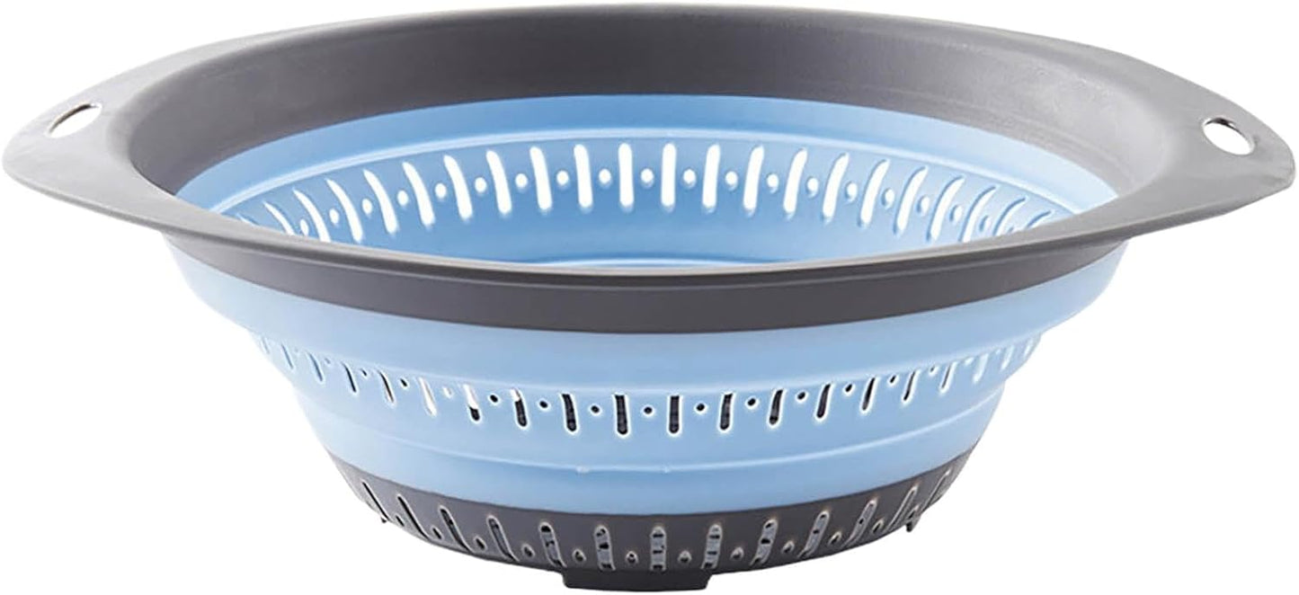 Generic Collapsible Colander and Strainer, Silicone Strainer Colanders Food Strainers, Heavy Duty Kitchen Drainer Basket, for Vegetable and Fruit, Kitchen Essentials (Light Purple)