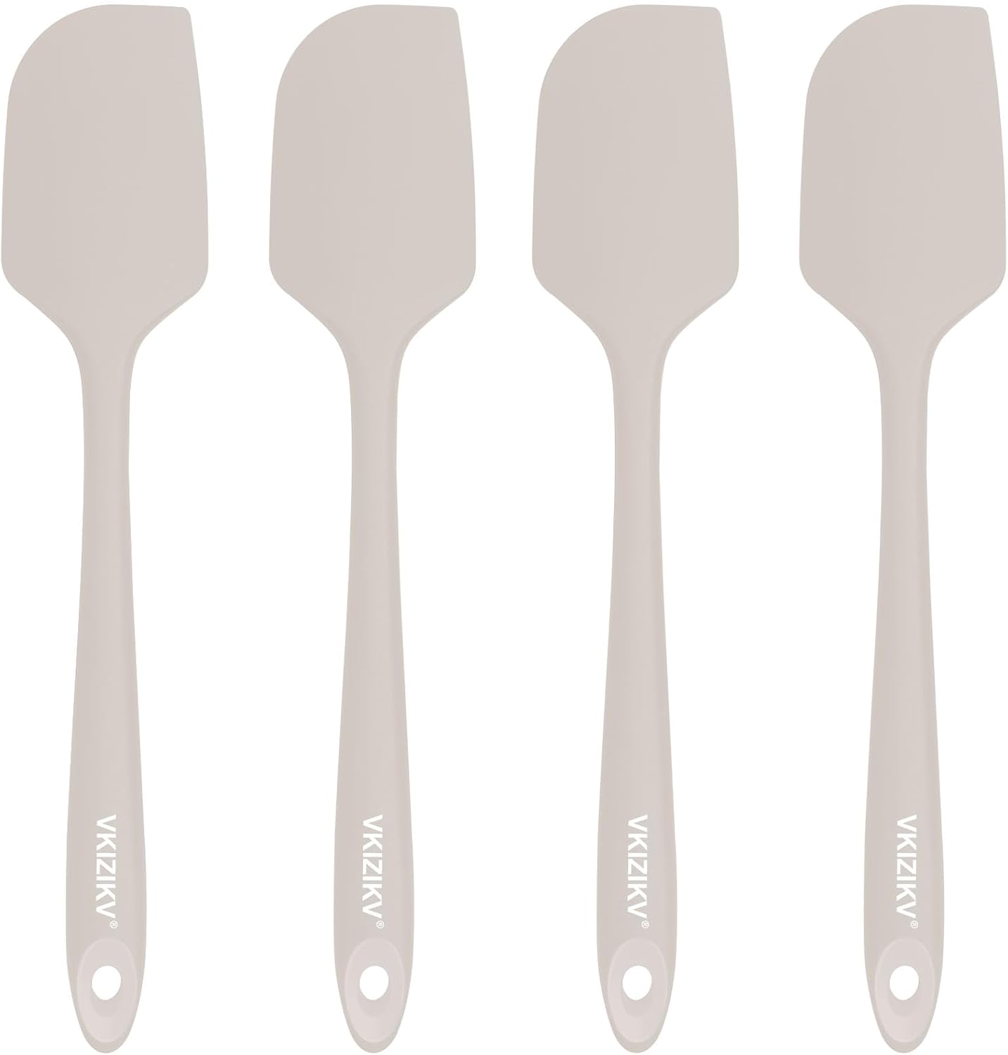 4 Pcs Silicone Spatula Set, 11.4 In, 600°F Heat Resistant Rubber Spatulas for Baking, Cooking & Mixing, Flexible and Non-Stick Kitchen Utensils, Seamless & Dishwasher Safe (Multicolor)