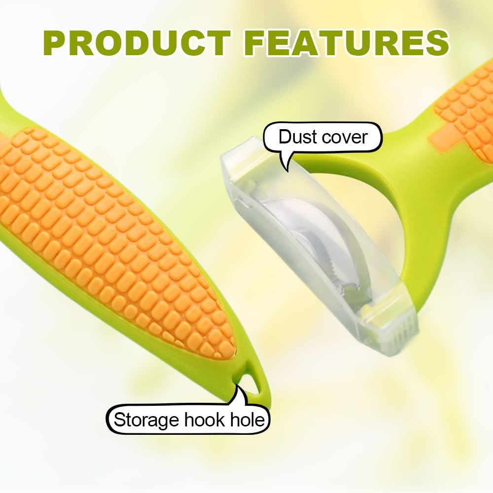 2024 New Corn Peeler, Upgrade Planer Corn Peeler Corn Thresher Corn Stripper, Stainless Steel Quick Corn Kernel Cutter Tool Corn Thresher with Ergonomic Handle (Green#1PC)