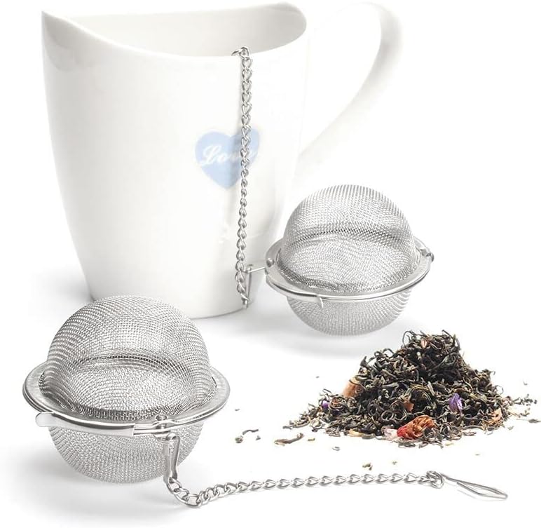 Stainless Steel Mesh Tea Ball, Extra Fine Mesh Tea Infuser for Loose Leaf Tea, Tea Strainers Tea Infuser Strainer Filters for Tea 3piece set
